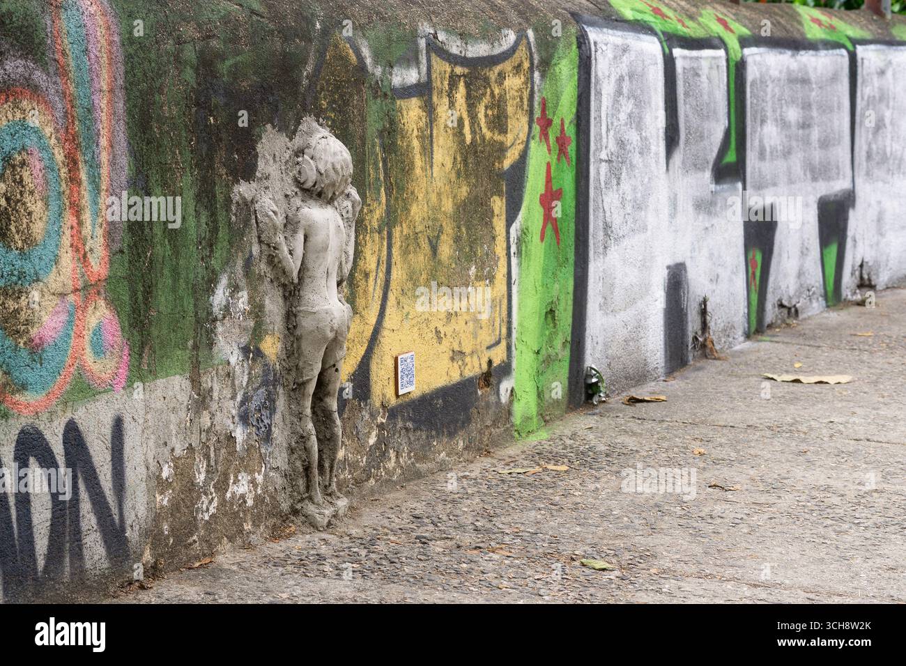 Rio de Janeiro, Brazil - Street art in Santa Teresa neighbourhood. Stock Photo