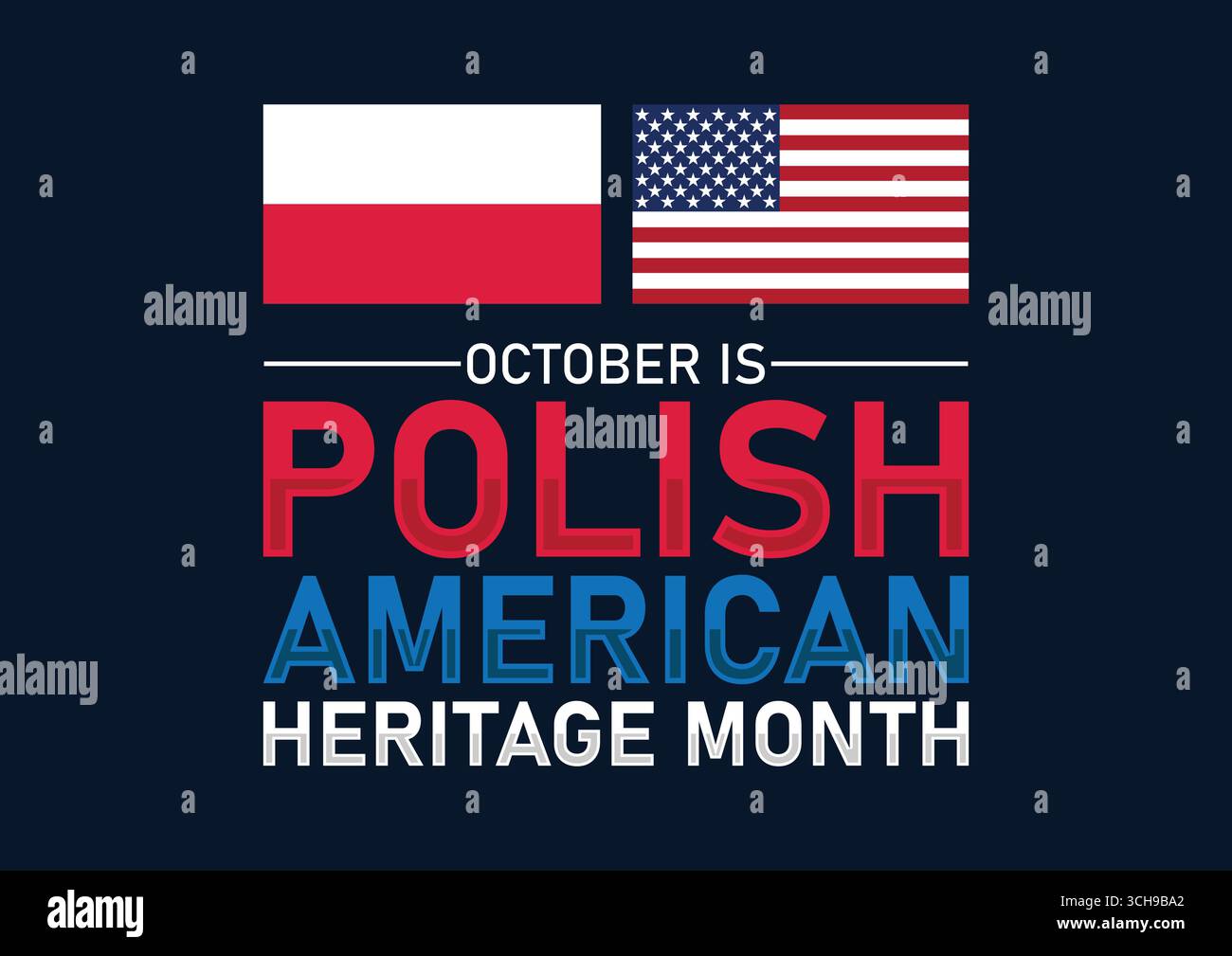October is Polish American Heritage Month. Holiday concept. Template ...