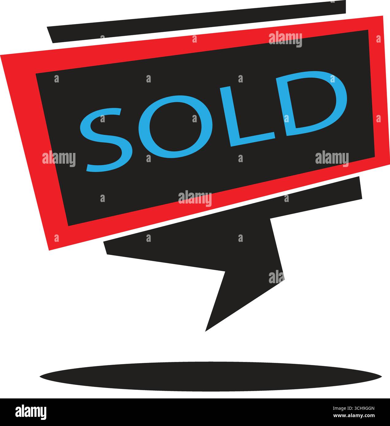 Sold sign banner sticker Stock Vector Images - Alamy