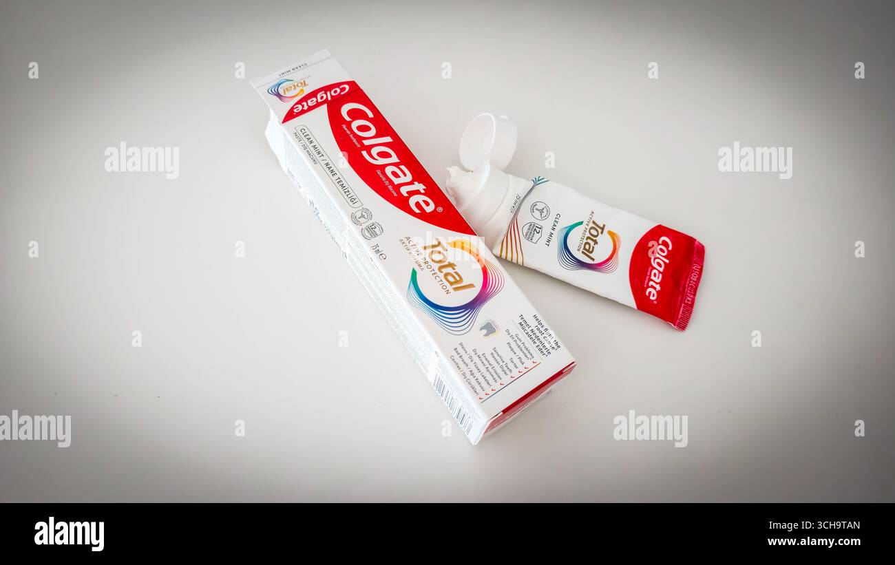 Colgate Total Active Protection Clean Mint toothpaste used tube and ...