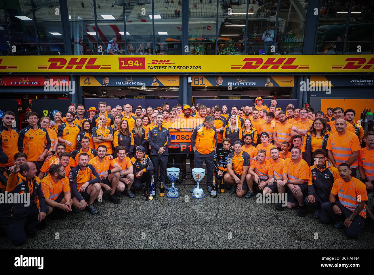Winners team photo celebration at the end of the race: McLaren team ...