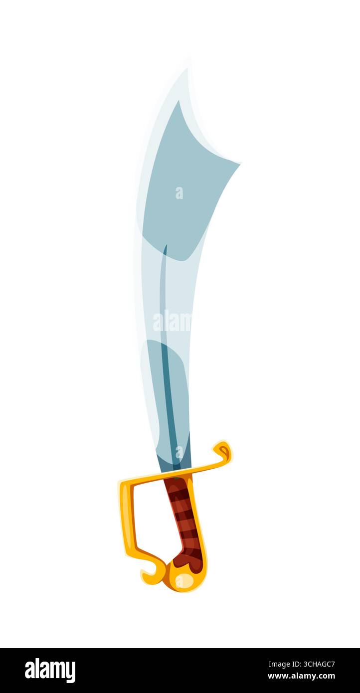 Pirate bandit cartoon fantasy sword game element. Pirate sailor weapon ...