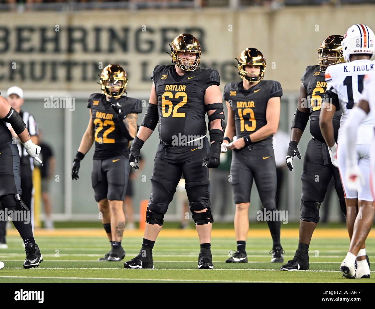 WACO, TX - August 29: Baylor Bears guard Ryan Lengyel sets up for a ...