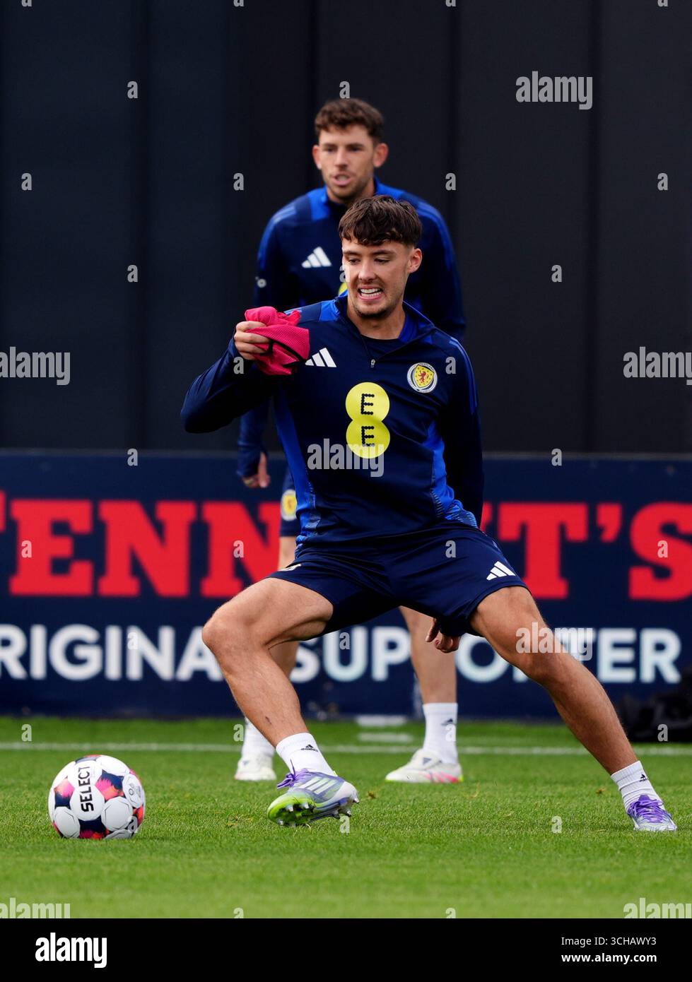 Scotland's Aaron Hickey during a training session at Lesser Hampden ...