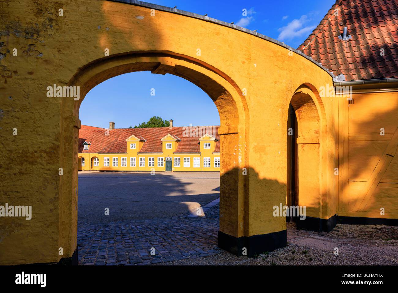 Roskilde Mansion (Danish: Det Gule Palæ), Roskilde Palace, Roskilde, Denmark Stock Photo