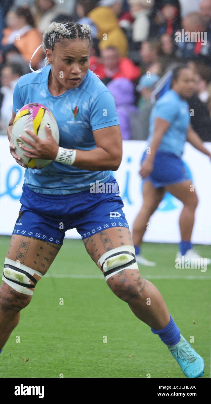 during Women’s Rugby World Cup 2025 Pool A match between England (Red ...
