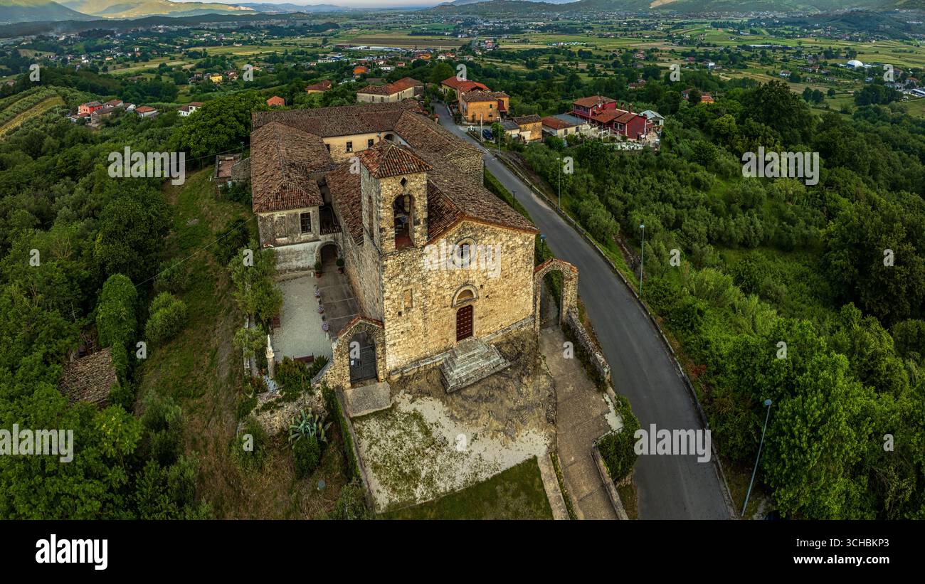Aerial view of the Monastery of Sant'Antonio Abate. The medieval ...