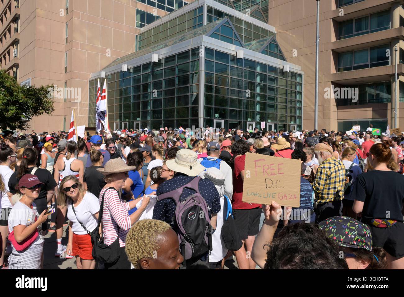 Free DC demonstrators hold a Labor Day rally against Trump’s Fascist ...
