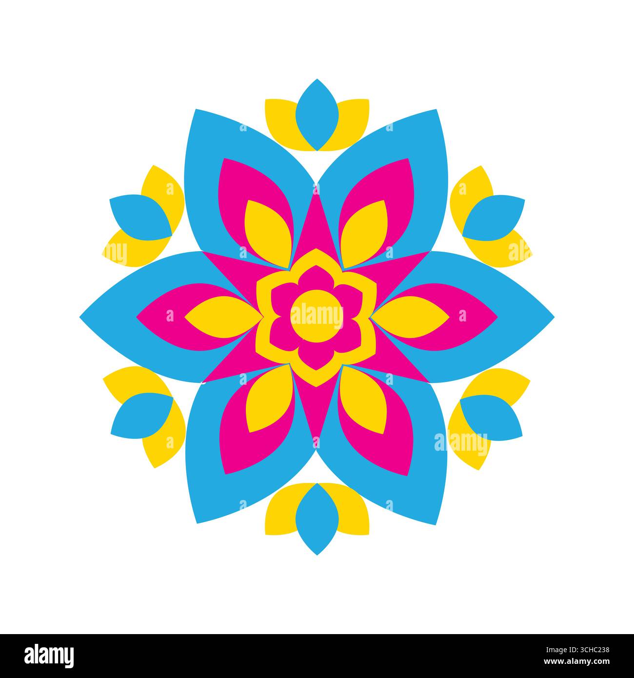 Vector illustration of Rangoli design for Diwali or Deepavali ...