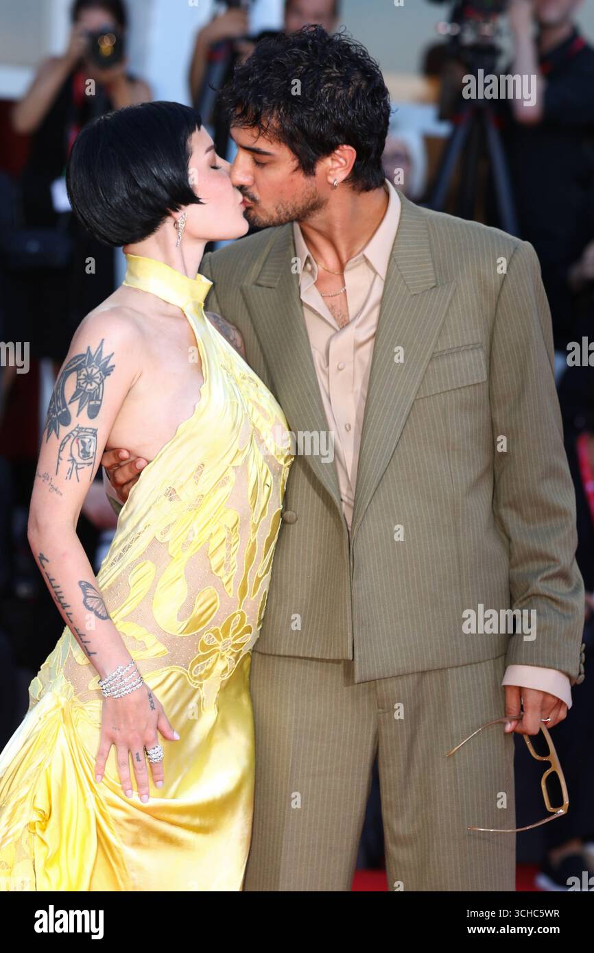 September 1, 2025, Venice, Veneto, Italy: HALSEY and husband AVAN JOGIA