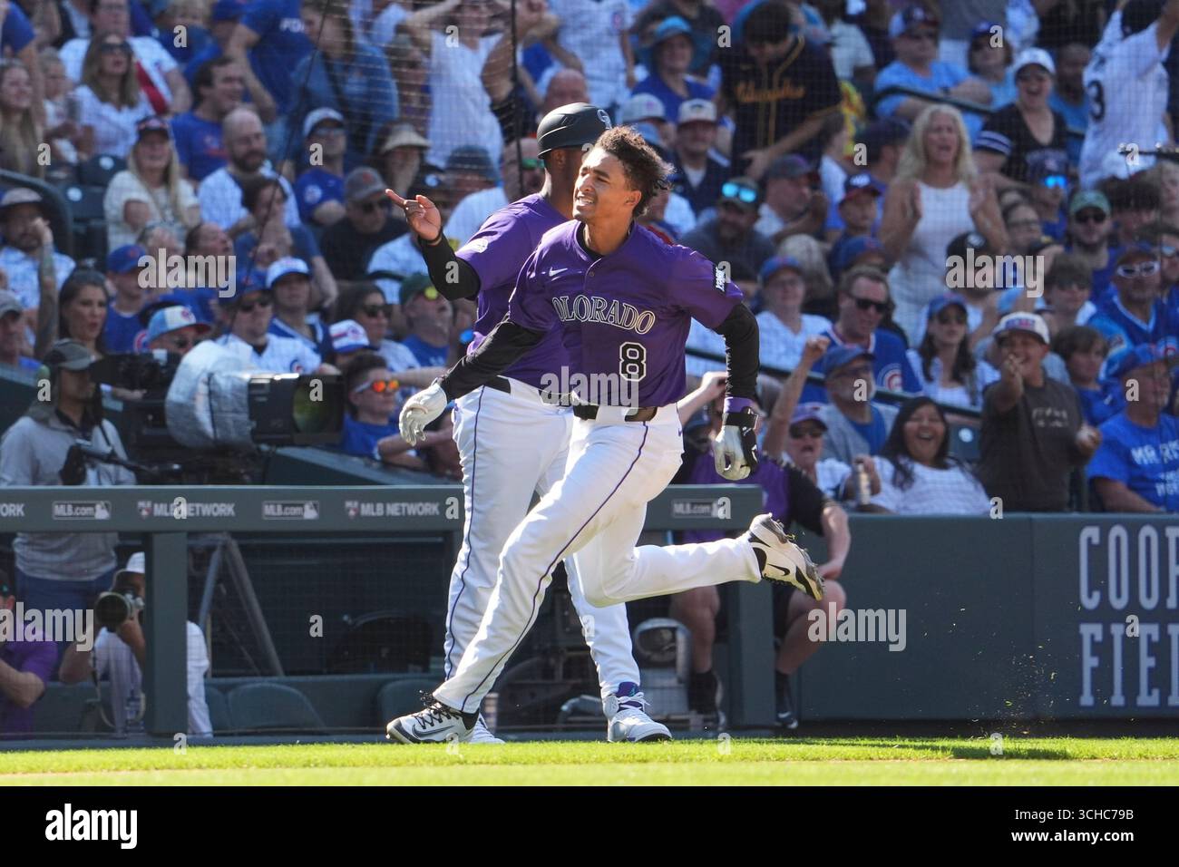 August 31 2025: Colorado second baseman Ryan Ritter (8) rounding third ...