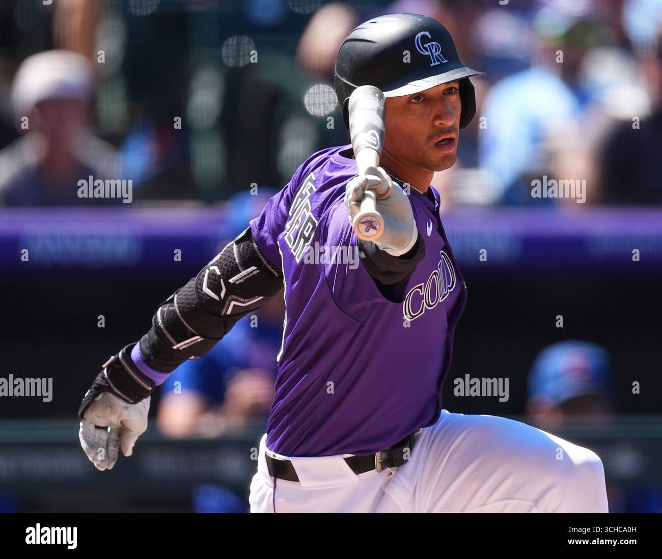 Colorado Rockies second baseman Ryan Ritter (8) in the third inning of ...