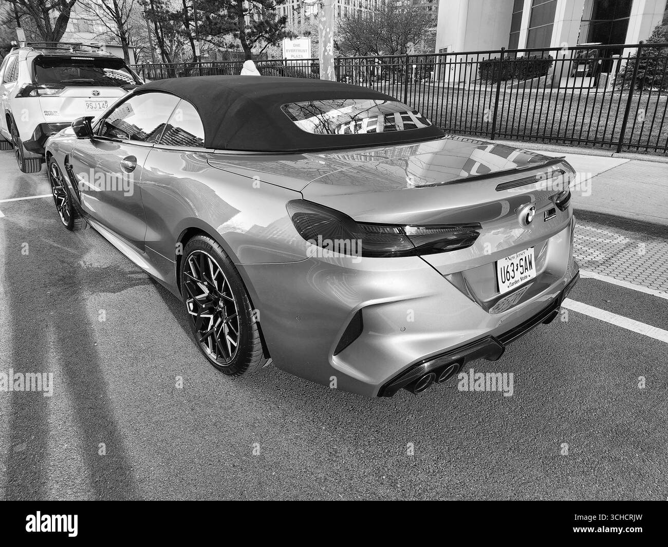 New York City, USA - March 11, 2024: BMW M8 convertible luxury car ...