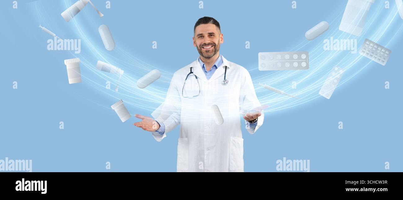 View of Healthcare professional creating a positive impact with medication ...