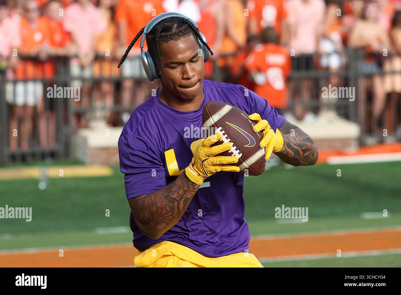 CLEMSON, SC - AUGUST 30: LSU Tigers wide receiver Destyn Hill (2 ...