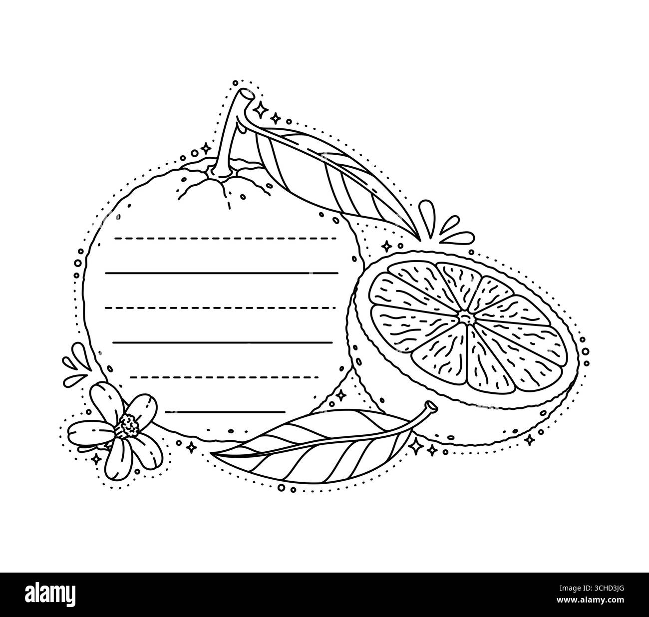 Kids memo note or sticker label with tropical fruit frame, vector ...