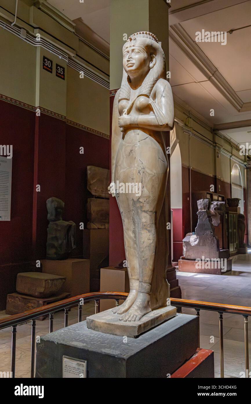 Egyptian Museum(Cairo museum), statue of Amenirdis(wife of Amun), Nubian 25th dynasty, Cairo, Egypt, North Africa, Africa Stock Photo