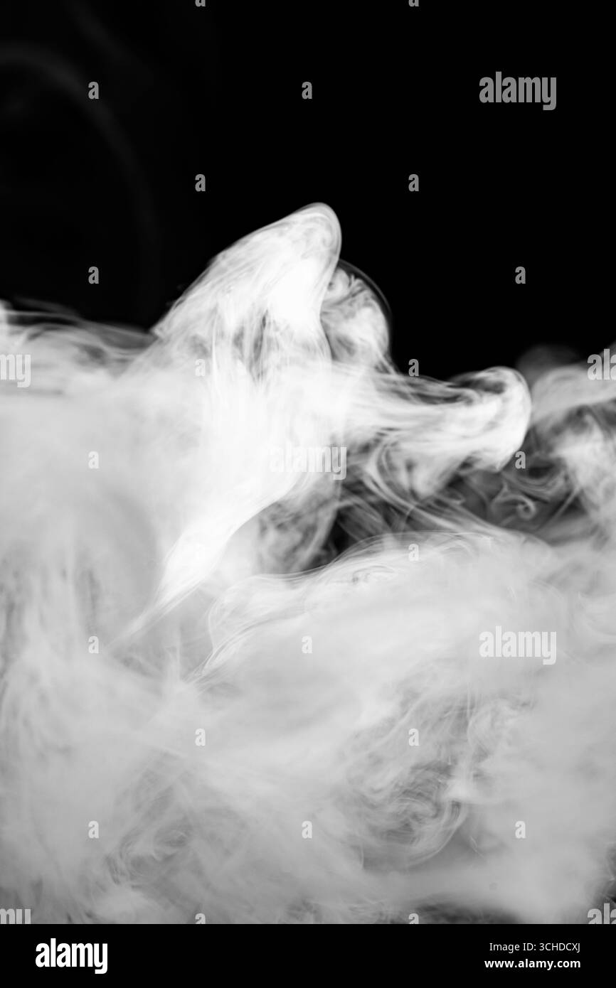 Closeup view of swirling smoke, creating an ethereal and abstract ...