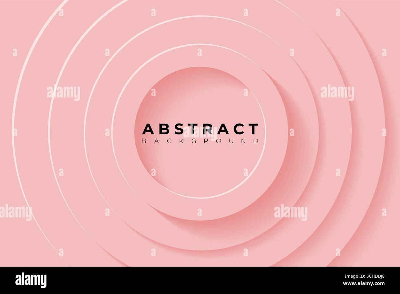 Abstract Background with 3d circle very soft red papercut layer, vector illustration Stock Vector