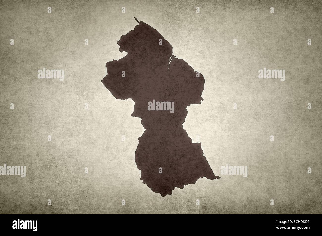 Grunge map of Guyana printed on an old paper Stock Photo - Alamy