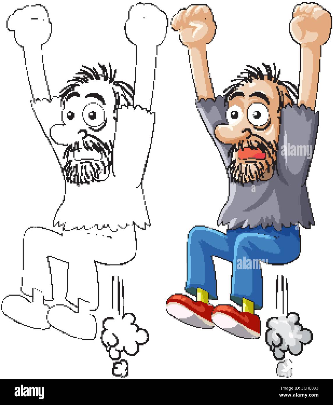 Jumping motion animation simple cartoon hi-res stock photography and ...