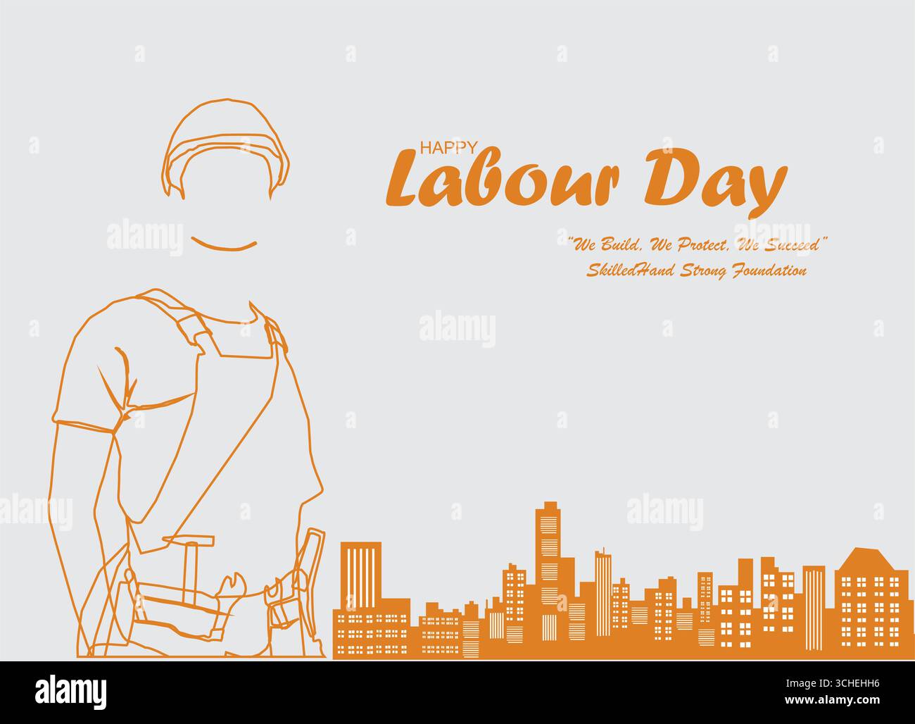 international labor day poster card Stock Vector