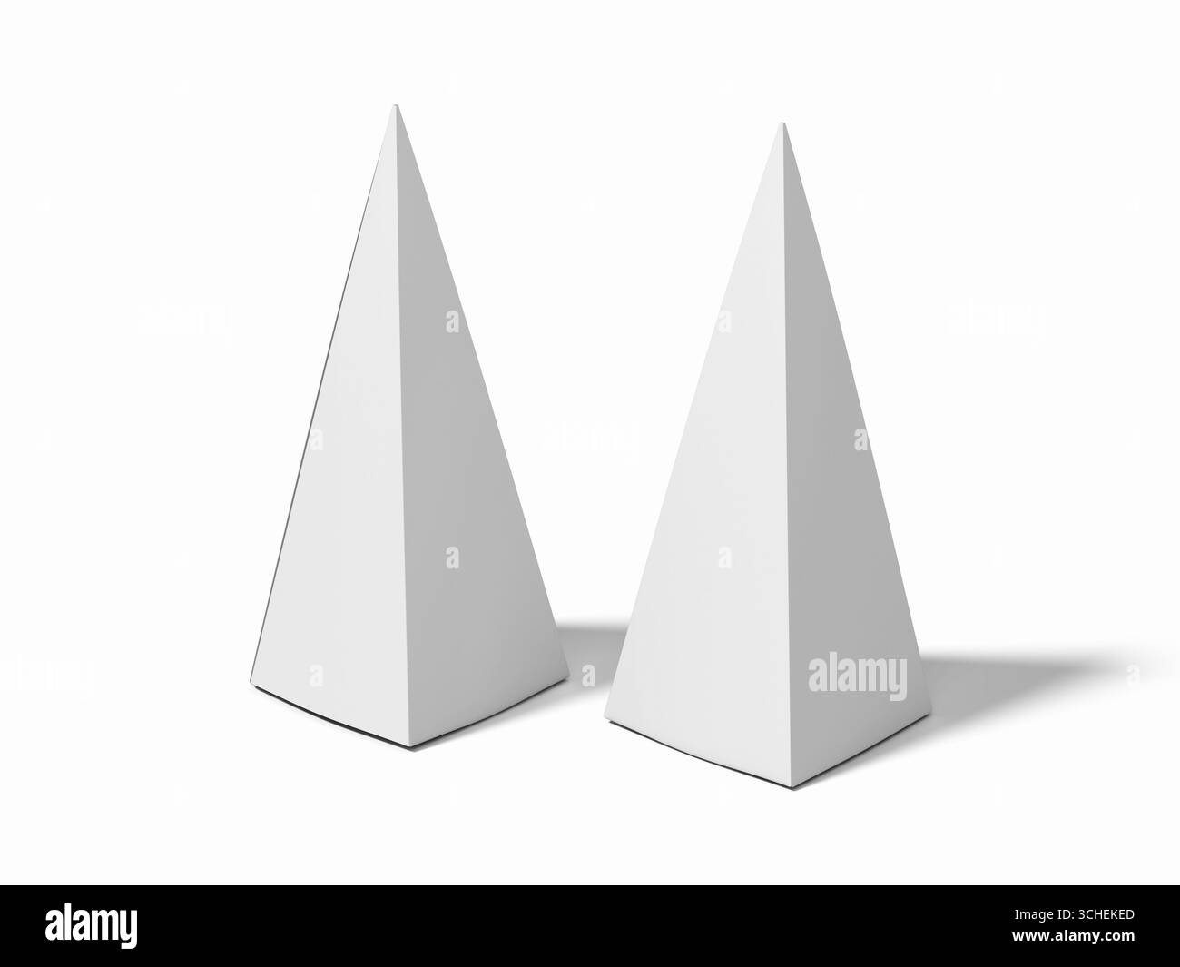 Pyramid Cone Box Mockup Stock Photo