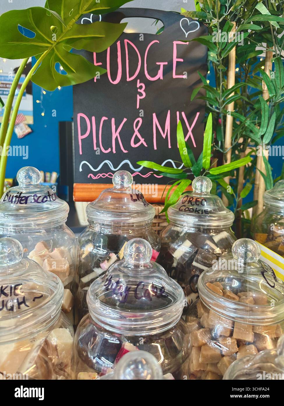 Fudge pick and mix at a store - Smartphone Captured Stock Image