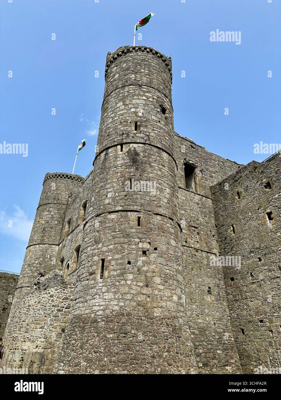 Impressions of Harlech Castle, Wales - Smartphone Captured Stock Image