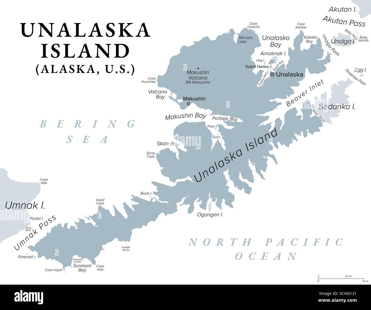 Dutch harbor alaska islands map hi-res stock photography and images - Alamy
