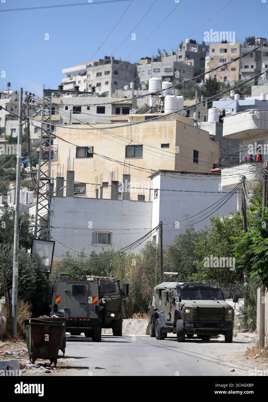 Israeli troops deploy during a raid in Nablus city in the occupied West ...