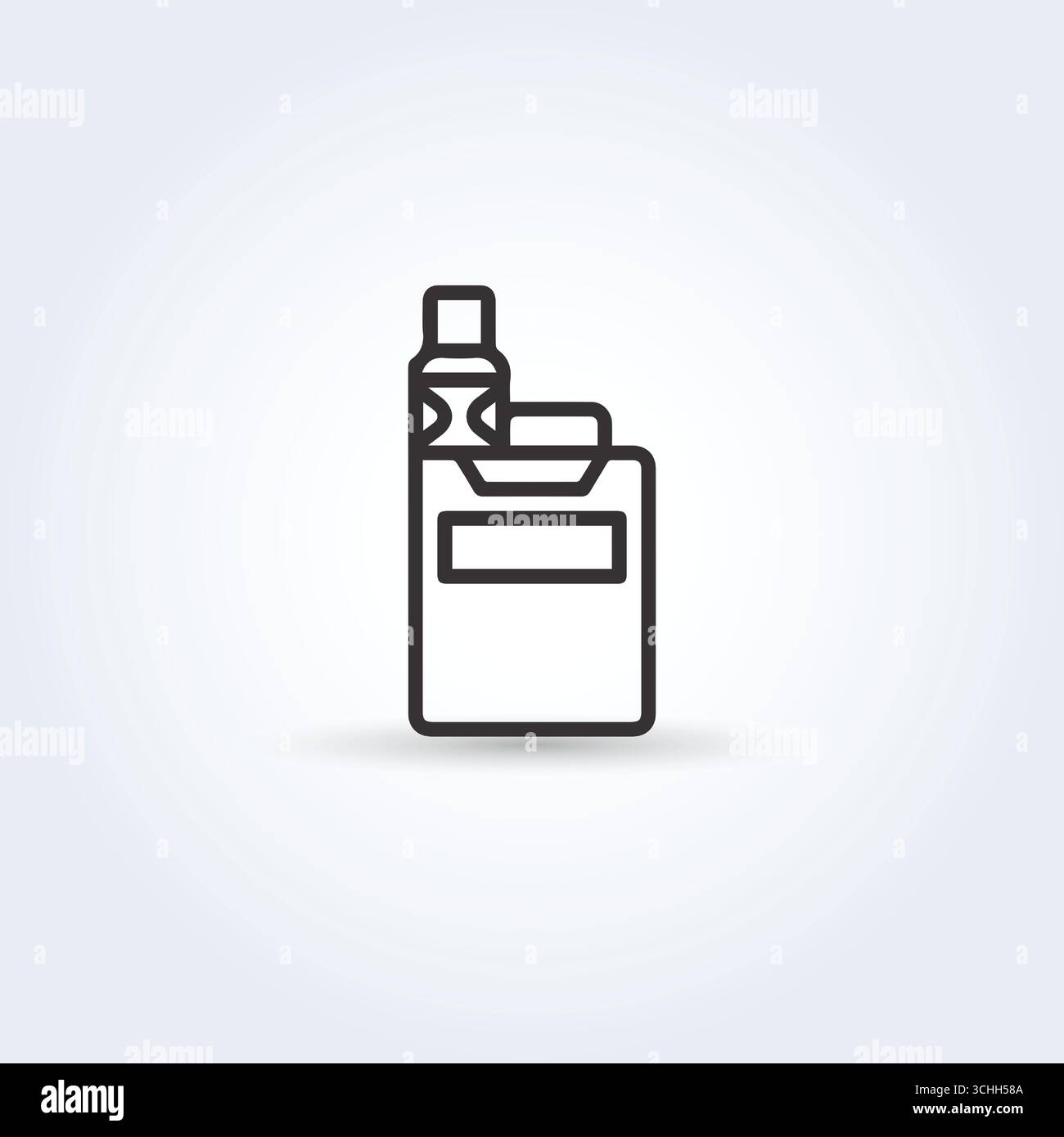 Modern Vaping Device outline art Stock Vector