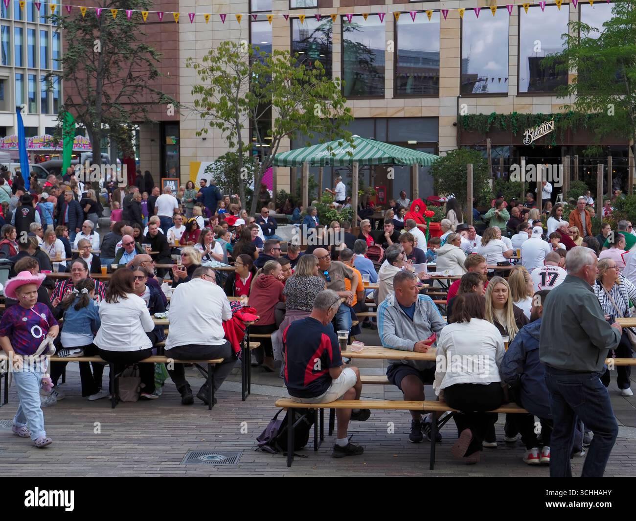Keel square, fan zone,womens rugby world cup,Sunderland,England,UK Stock Photo