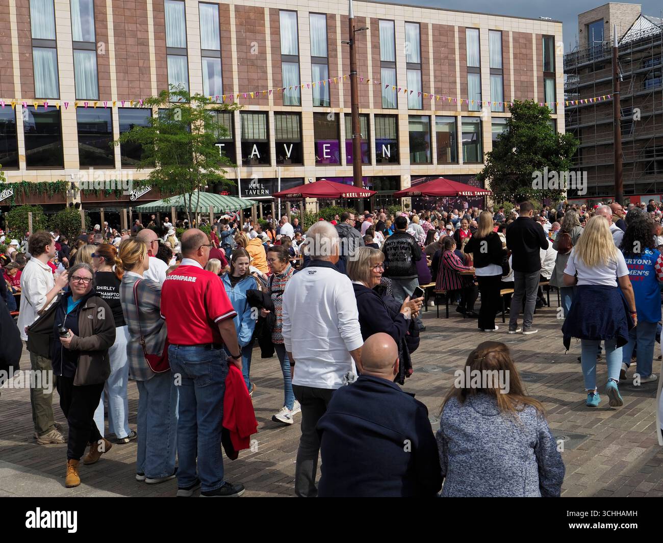 Keel square, fan zone,womens rugby world cup,Sunderland,England,UK Stock Photo