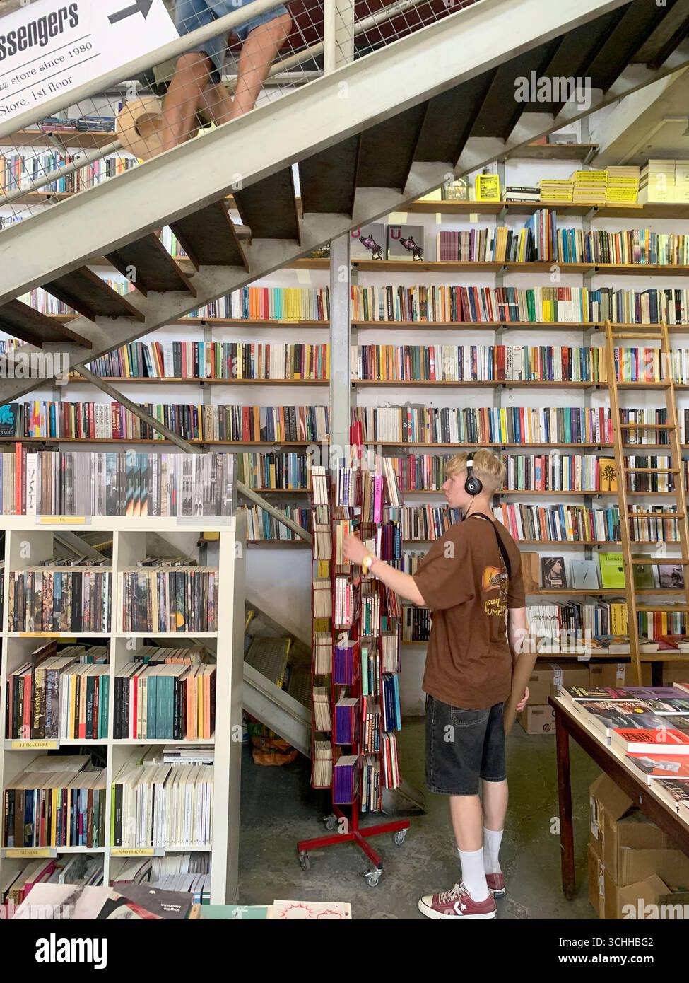 Livraria Ler Devagar in Lisbon’s trendy LX Factory. Stock Photo