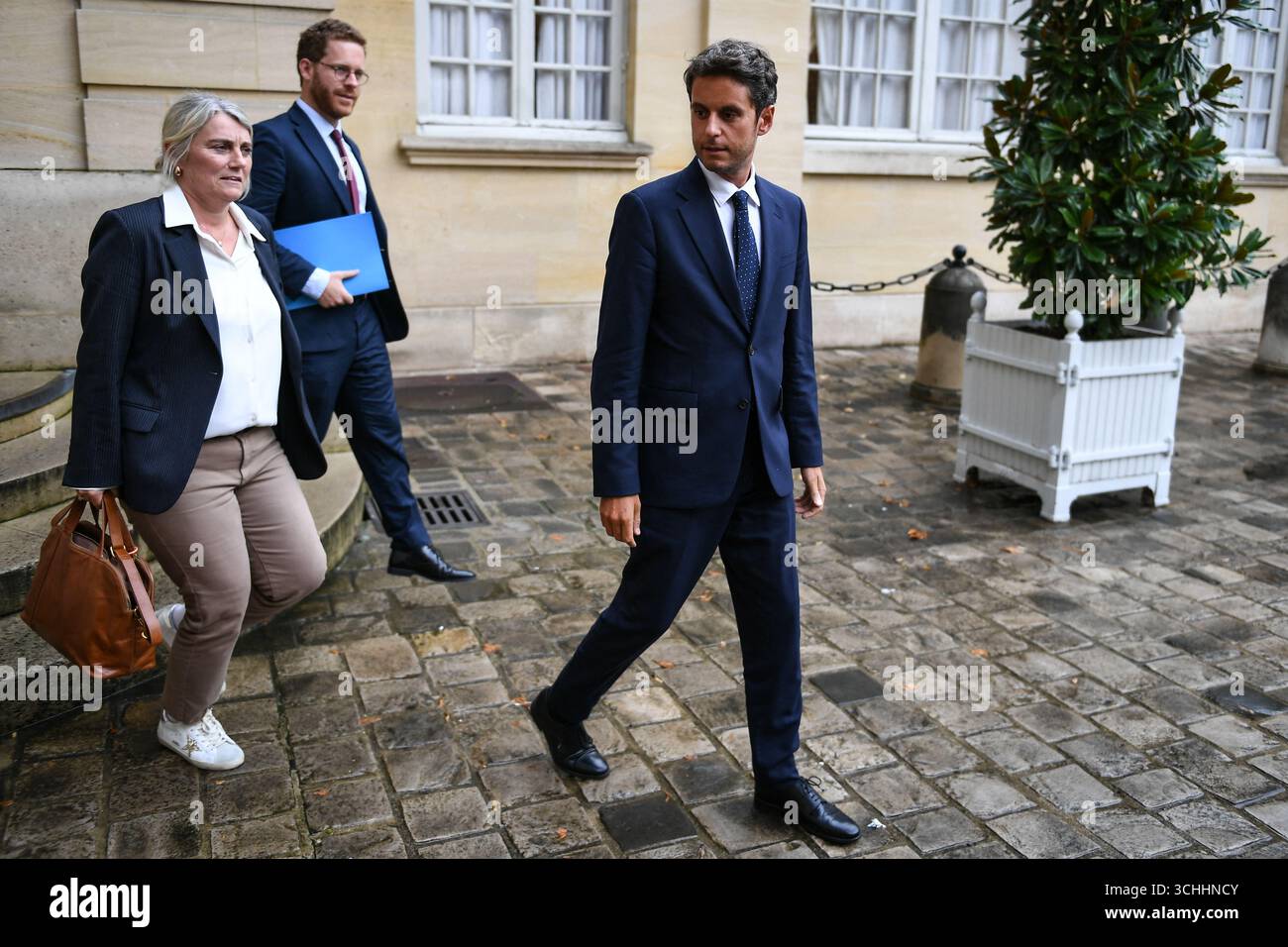French former PM and General Secretary of the Renaissance Party Gabriel ...