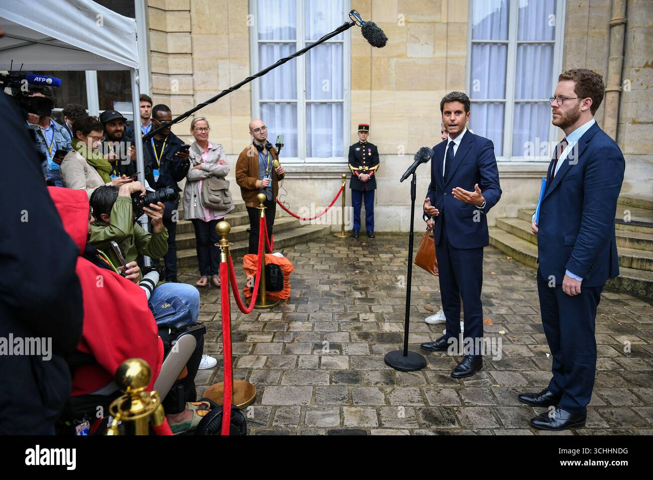 French former PM and General Secretary of the Renaissance Party Gabriel ...