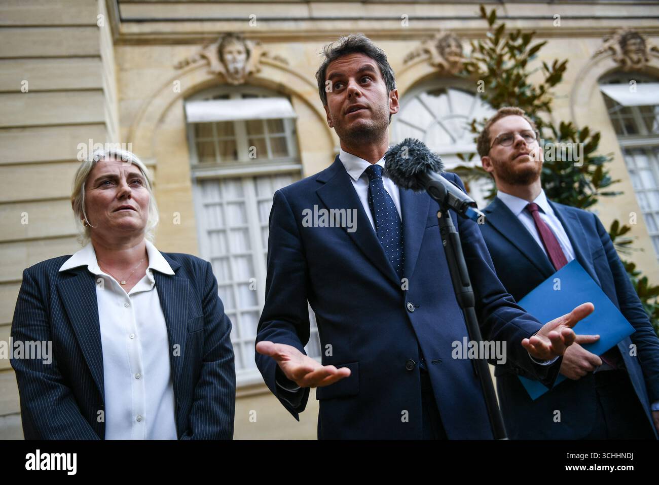 French former PM and General Secretary of the Renaissance Party Gabriel ...