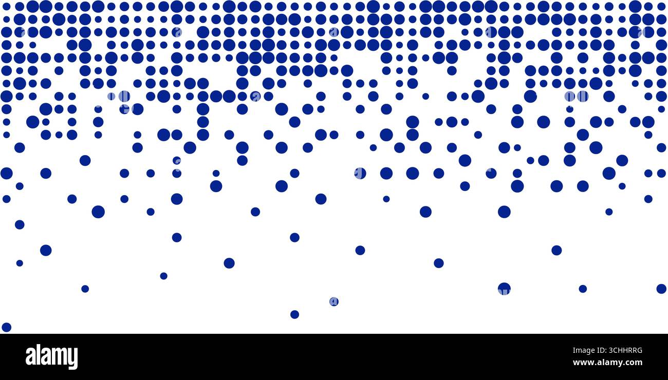 Exploding square dot elements dispersing from the grid background forming a visual of disintegration digital fade and abstract noise suitable for Stock Vector