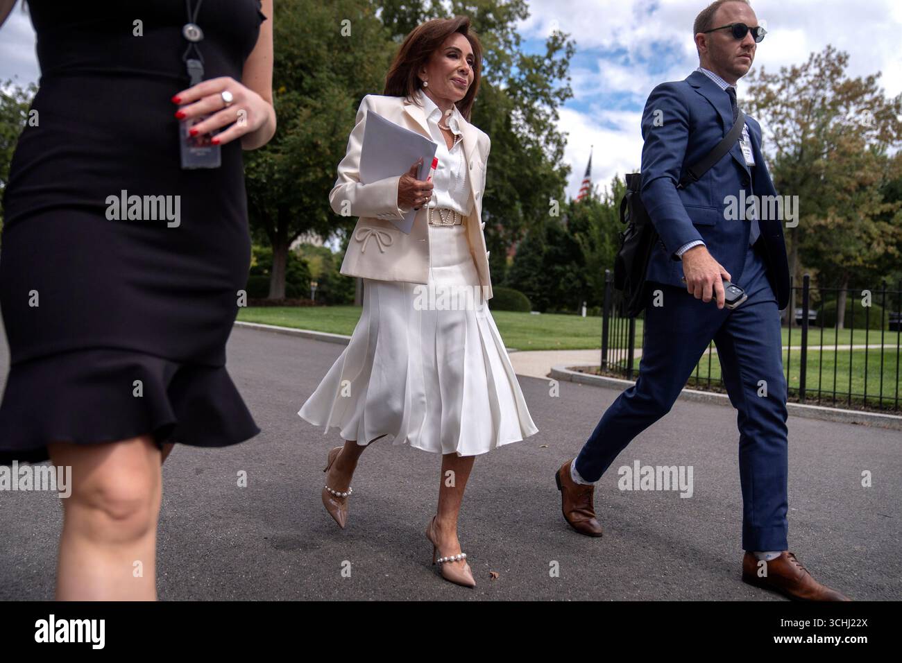 U.S. Attorney for the District of Columbia Jeanine Pirro walks outside ...