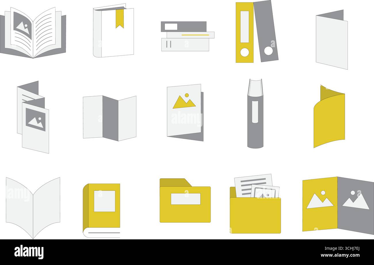Catalog icon set. A set of catalog vector icons for web design ...