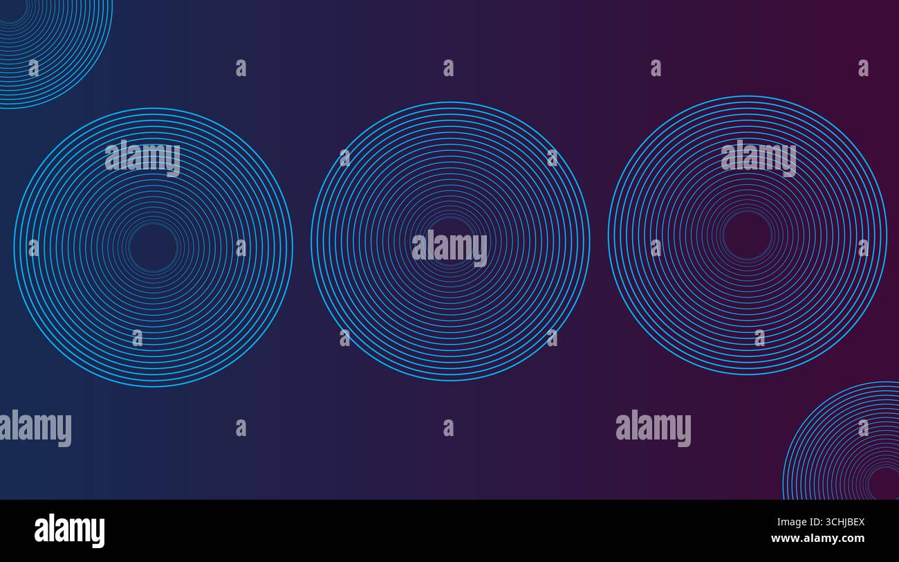 Abstract blue glowing geometric lines on dark blue background. Vector ...