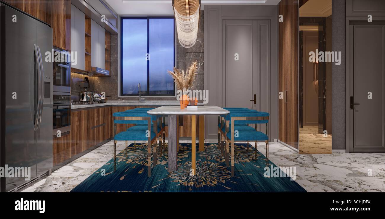 3d render 360 panorama living hi-res stock photography and images - Alamy