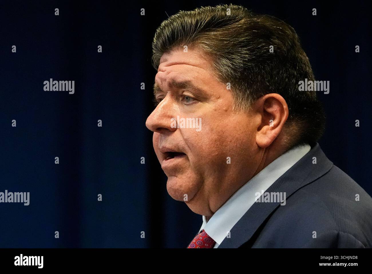 Illinois Gov. JB Pritzker speaks during a press conference Tuesday ...