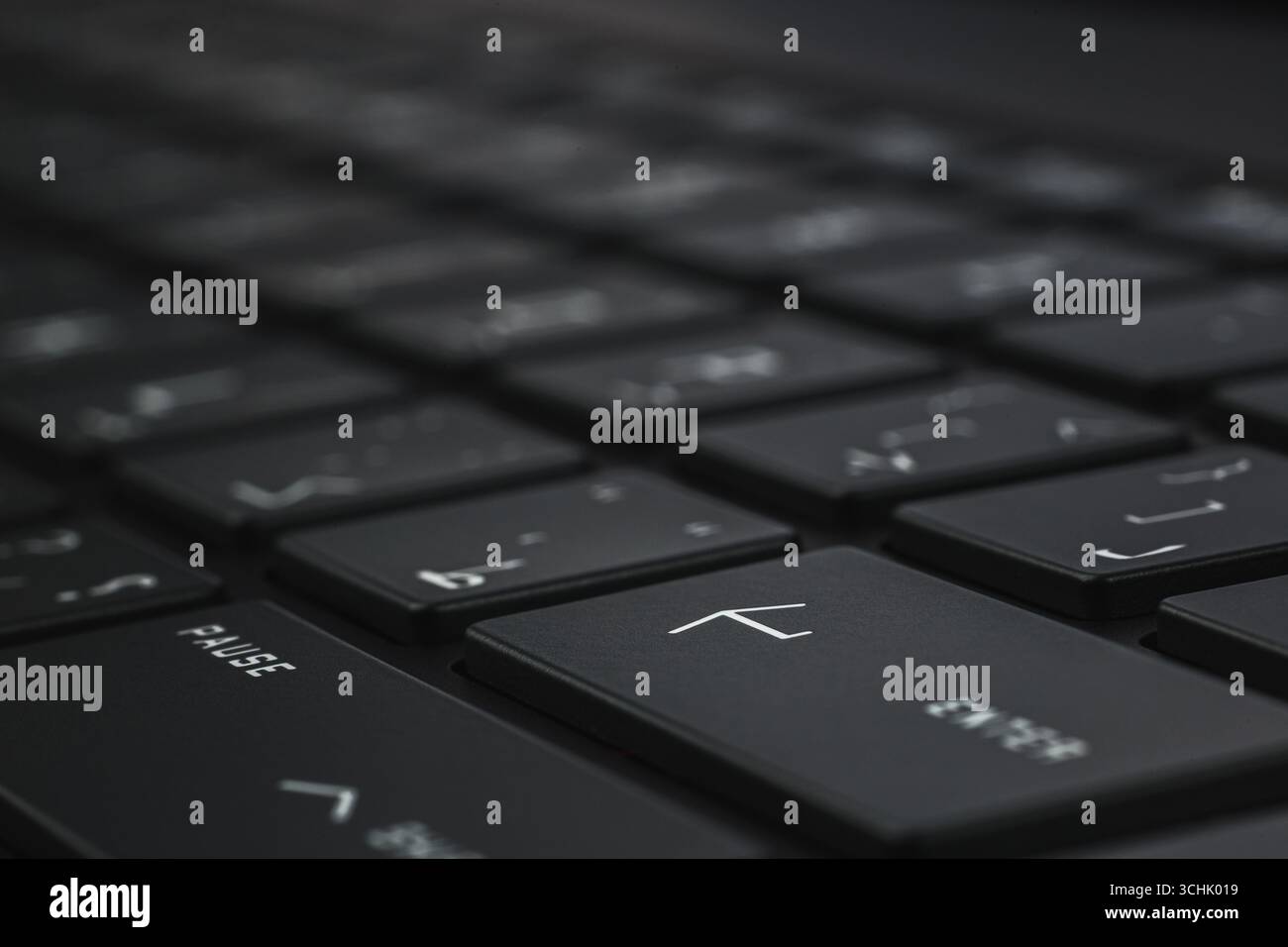 Close-up and full view of a modern computer keyboard Stock Photo