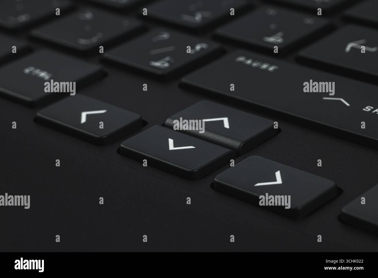 Close-up and full view of a modern computer keyboard Stock Photo