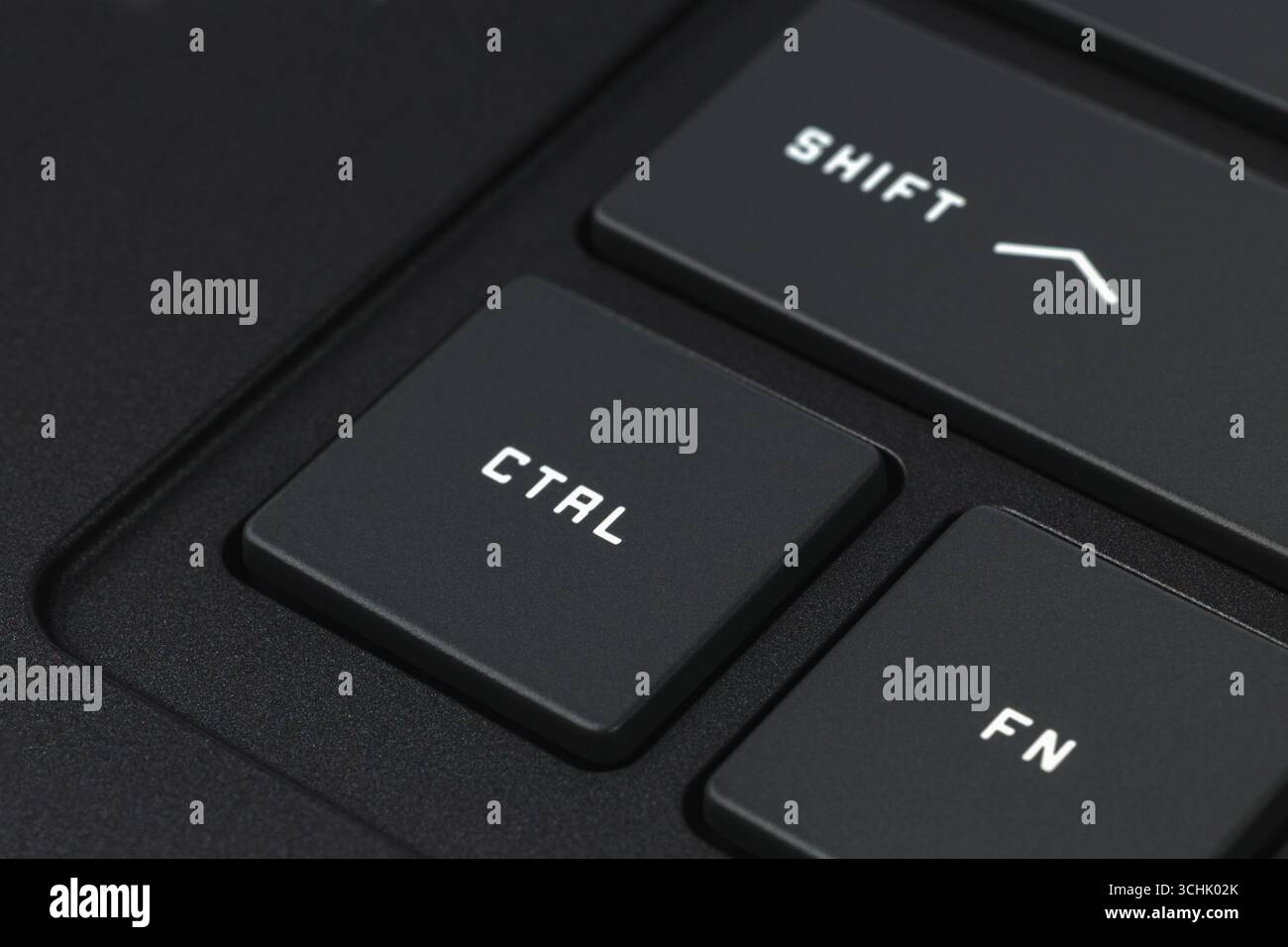Close-up and full view of a modern computer keyboard Stock Photo