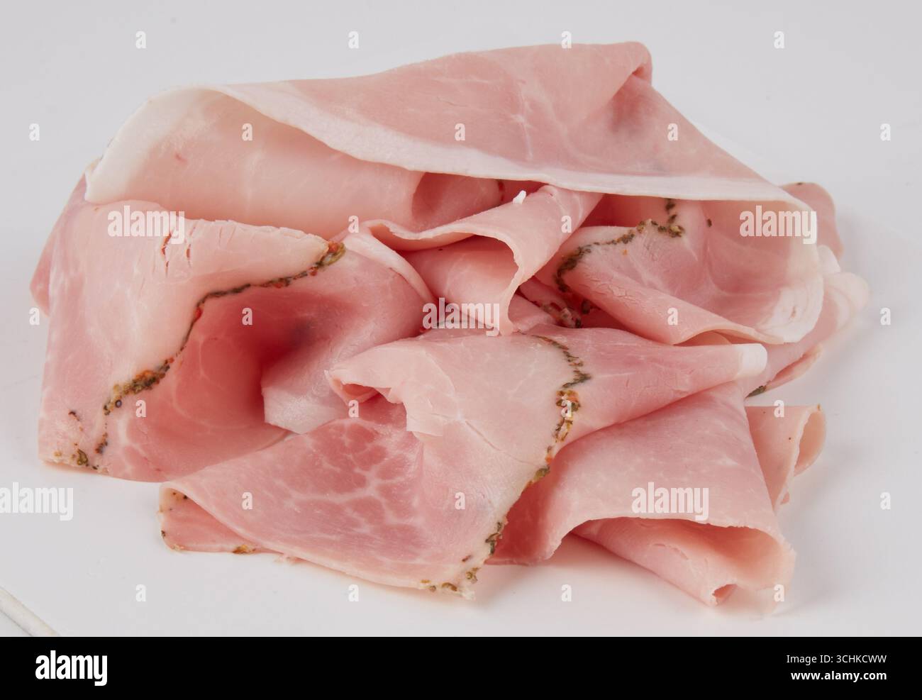 Fresh ham isolated nature background with clipping path Stock Photo
