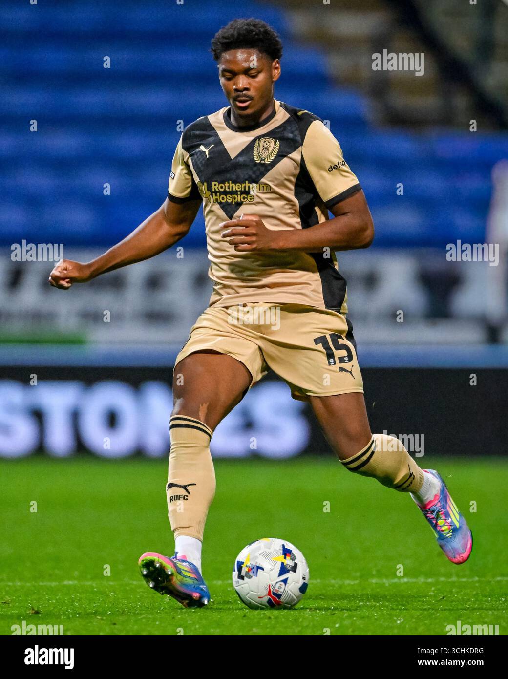Jamal Baptiste of Rotherham United during the The Vertu Trophy match ...