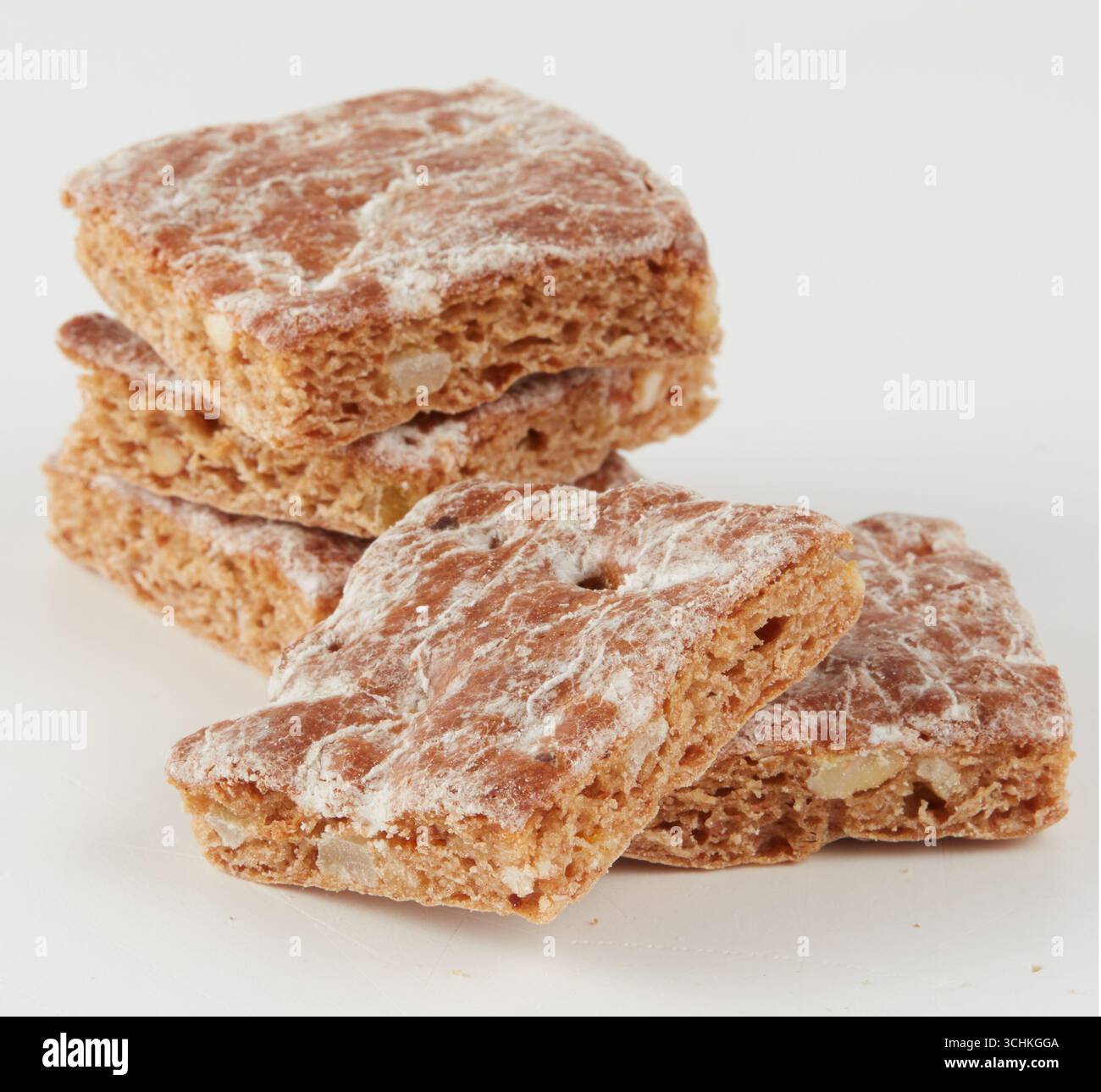 Bread, crackers isolated nature background with clipping path Stock Photo